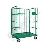 Carrello con gabbia in metallo